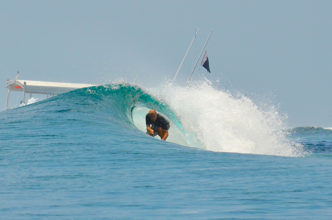 Getting barrelled in the Maldives