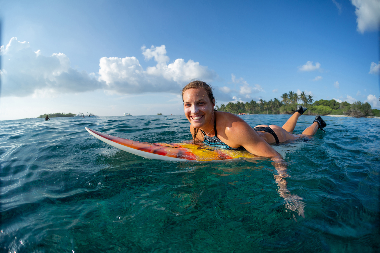 Happiness Surfing the Maldives