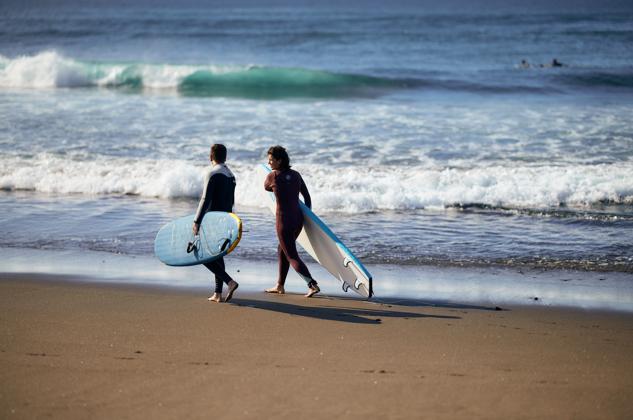 Surfing After A Surf Lesson in Peniche